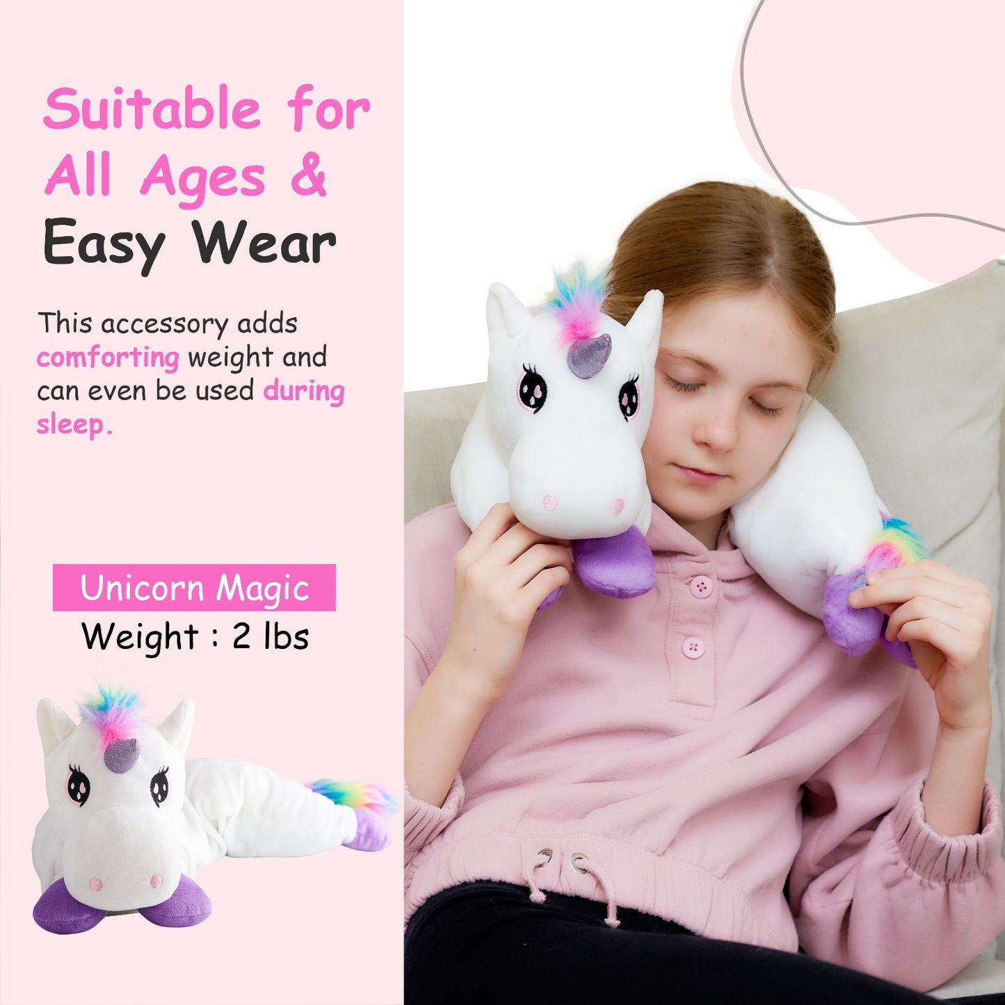 Unicorn Weighted 2lb Pad for shoulders or Lap
