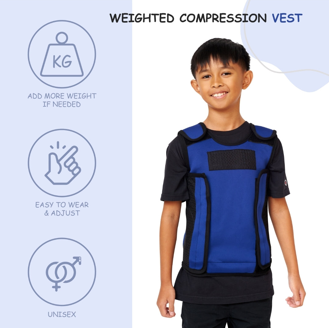 Weighted Adjustable Compression Vest-Deep Pressure for Children age 2- –  Sentire-Sensory UK-The Sensory Toy Shop