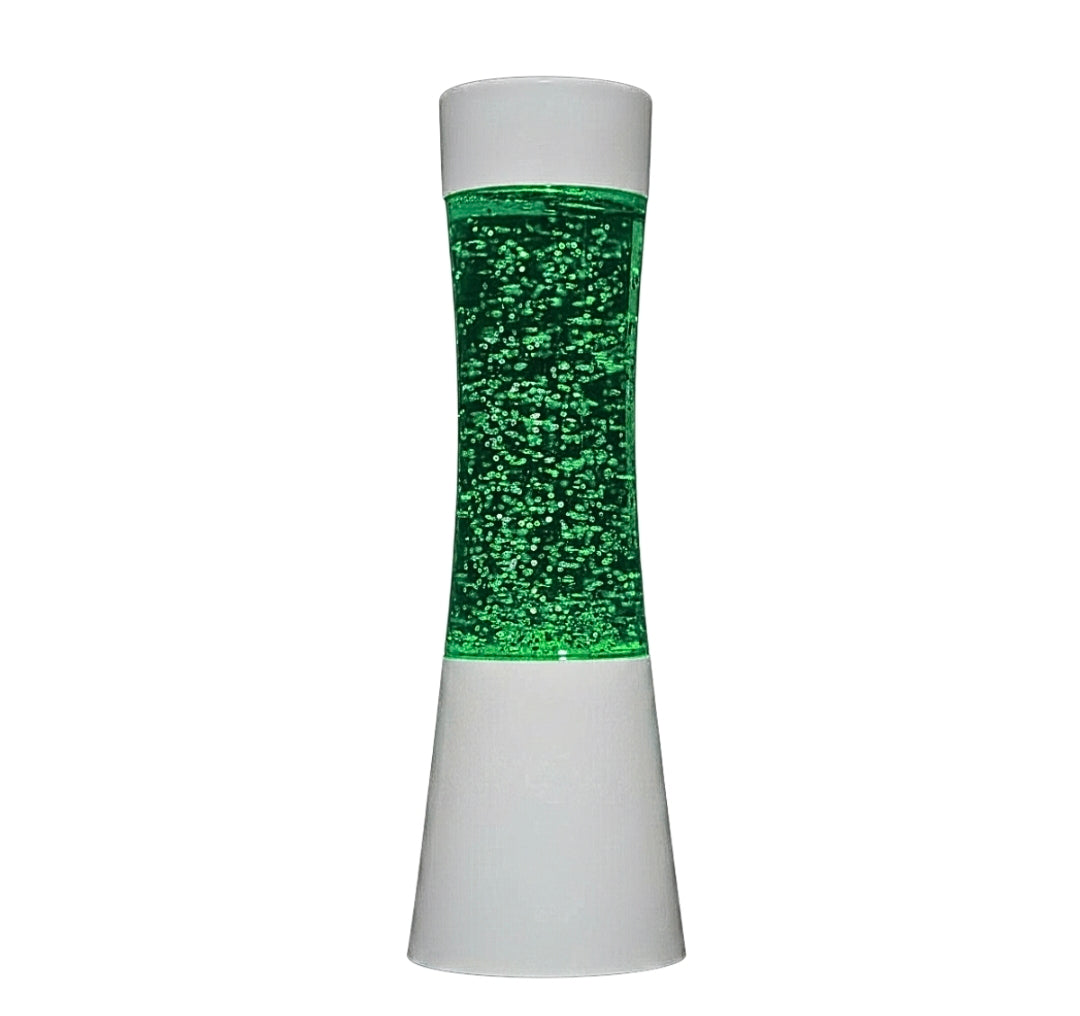 Handheld White shake and shine glitter lamp
