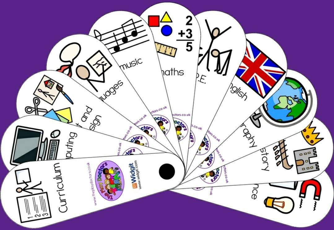 School Fans 4 Pack Mixed Set-4 pack of communication fans to aid children at school.