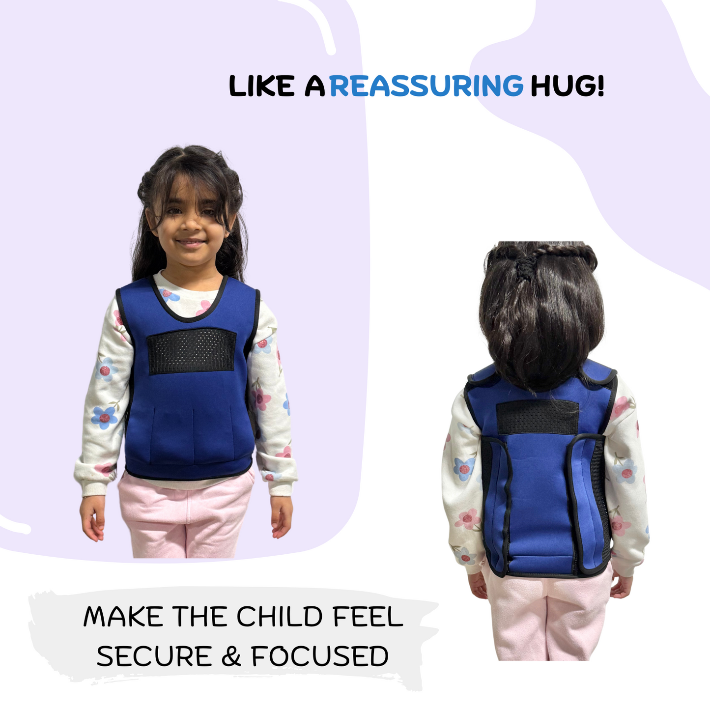 Weighted Adjustable Compression Vest-Deep Pressure for Children age 2-10+