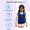 Blue Weighted Adjustable Compression Vest-Deep Pressure for Children age 2-10+