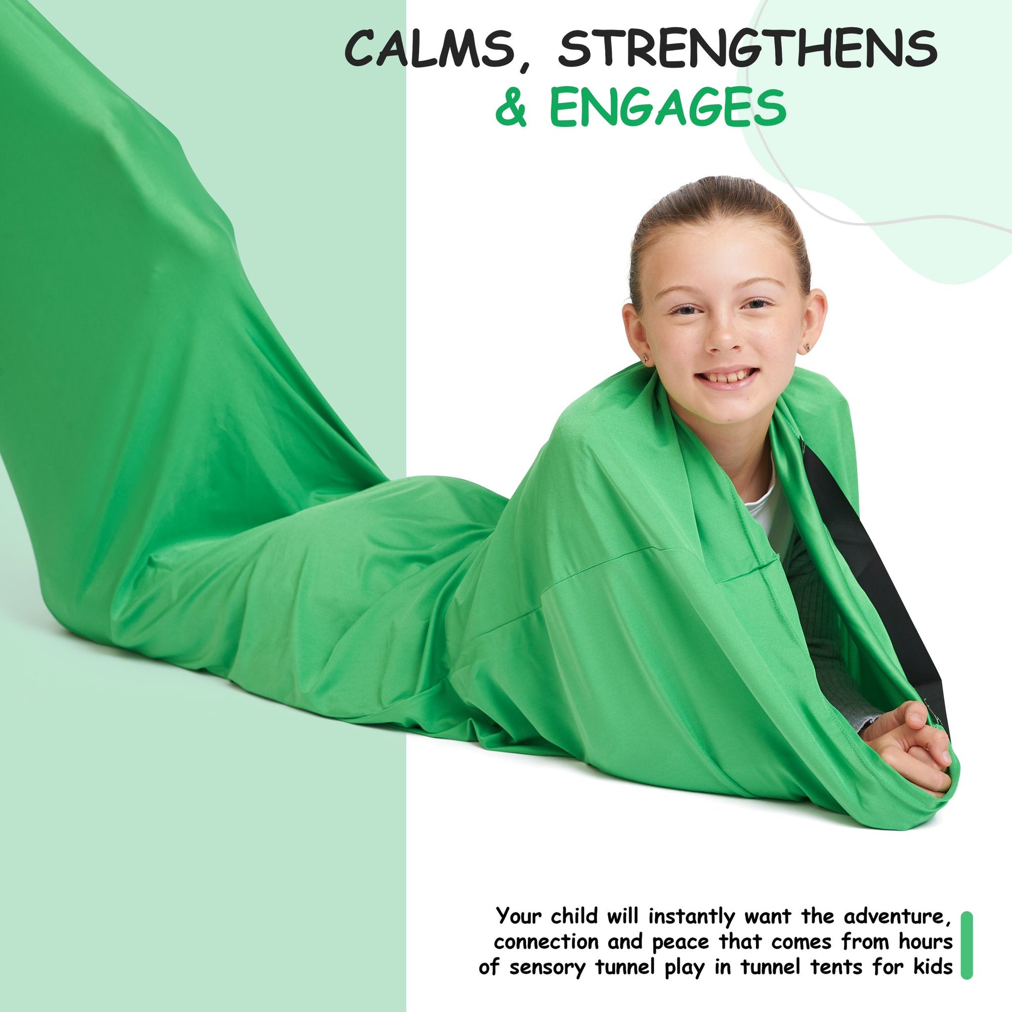 Sensory Compression Resistance Tunnel-Ideal for vestibular and proprioceptive Input-core/Neck/Upper Extremity Strength, and Body Awareness -Available in 2 sizes