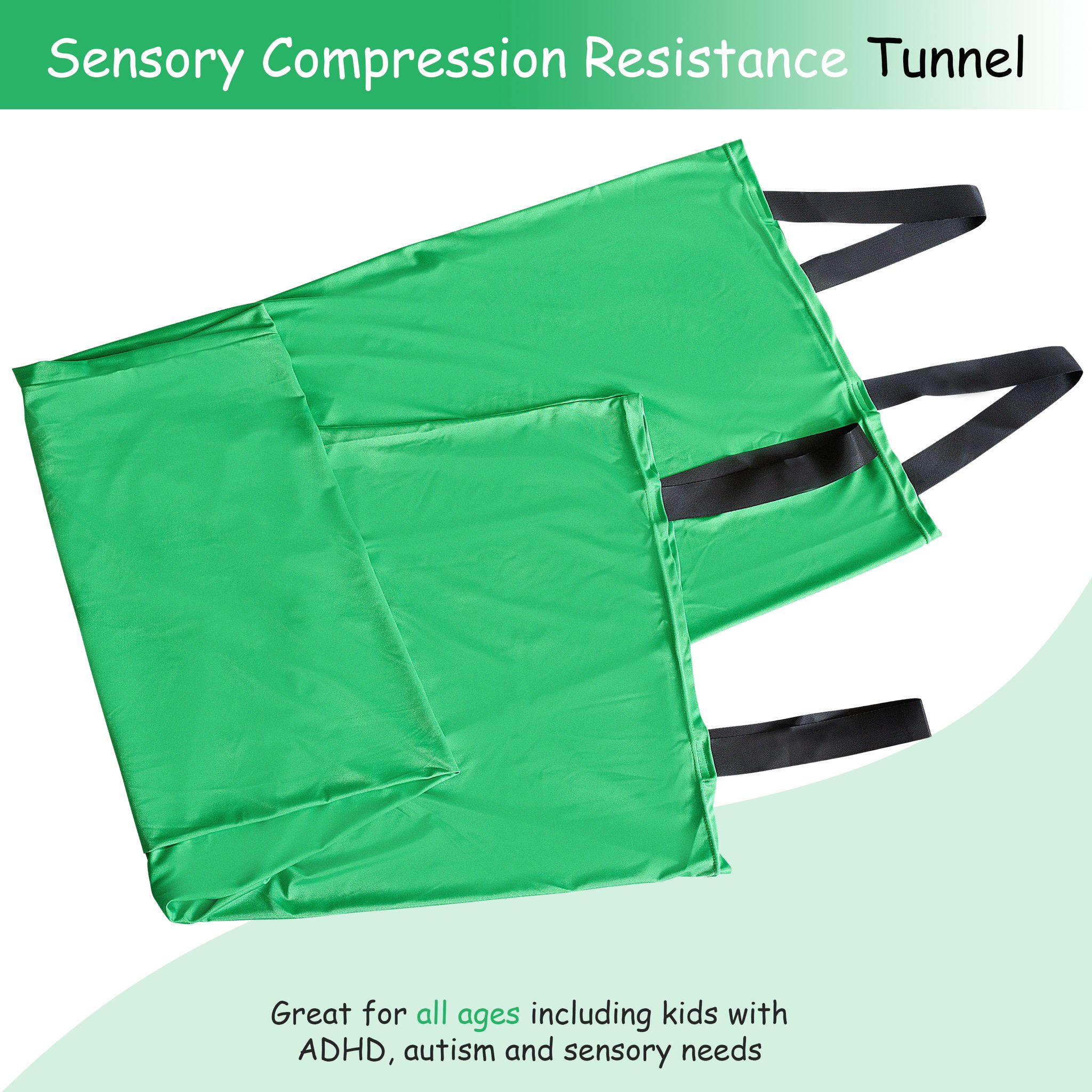 Sensory Compression Resistance Tunnel-Ideal for vestibular and proprioceptive Input-core/Neck/Upper Extremity Strength, and Body Awareness -Available in 2 sizes