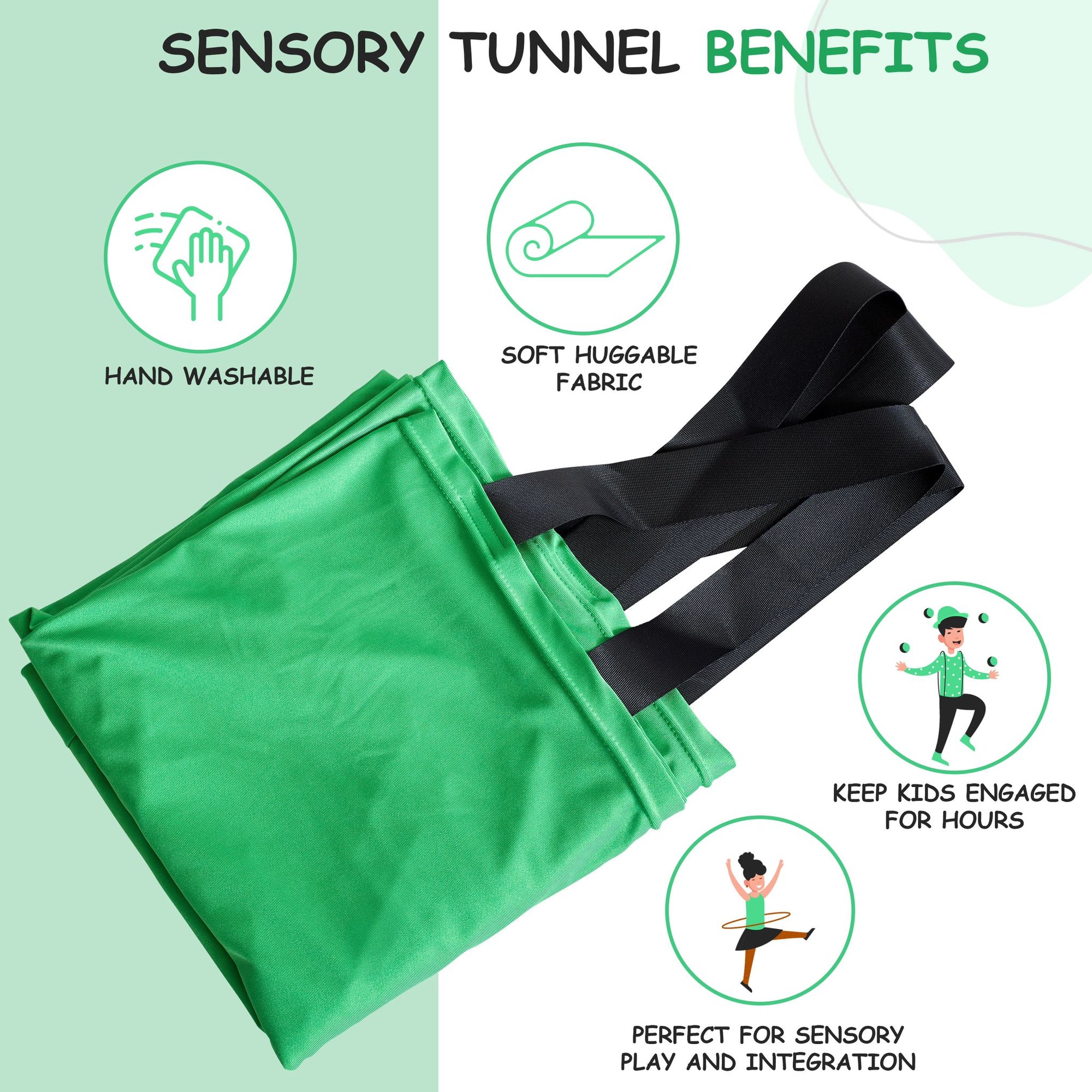 Sensory Compression Resistance Tunnel-Ideal for vestibular and proprioceptive Input-core/Neck/Upper Extremity Strength, and Body Awareness -Available in 2 sizes