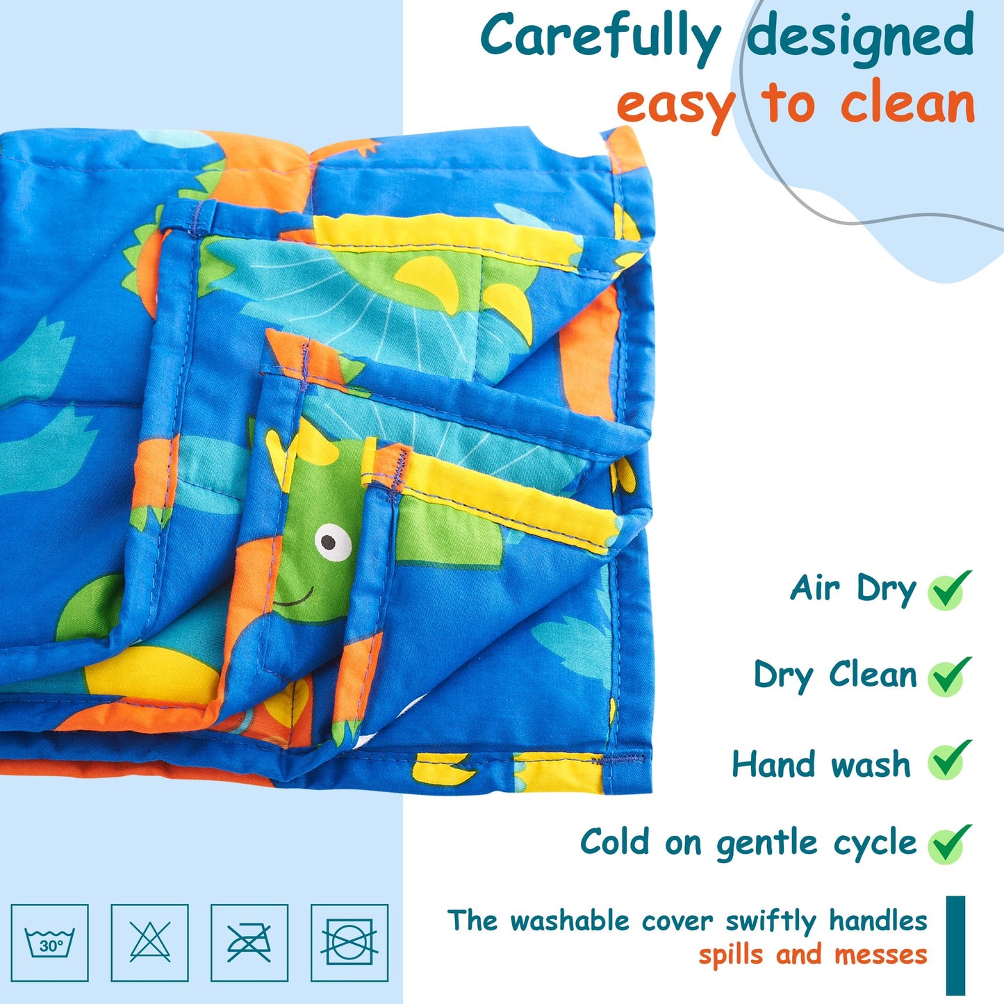 2lb or 3lb Dinosaur Weighted Lap Pad 48x53cm