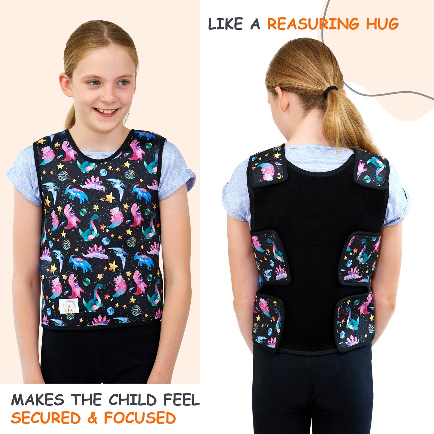 Deep Pressure Therapy Compression Vest (Just like a hug) for Integration Autism and Processing Disorder-Available in 3 sizes