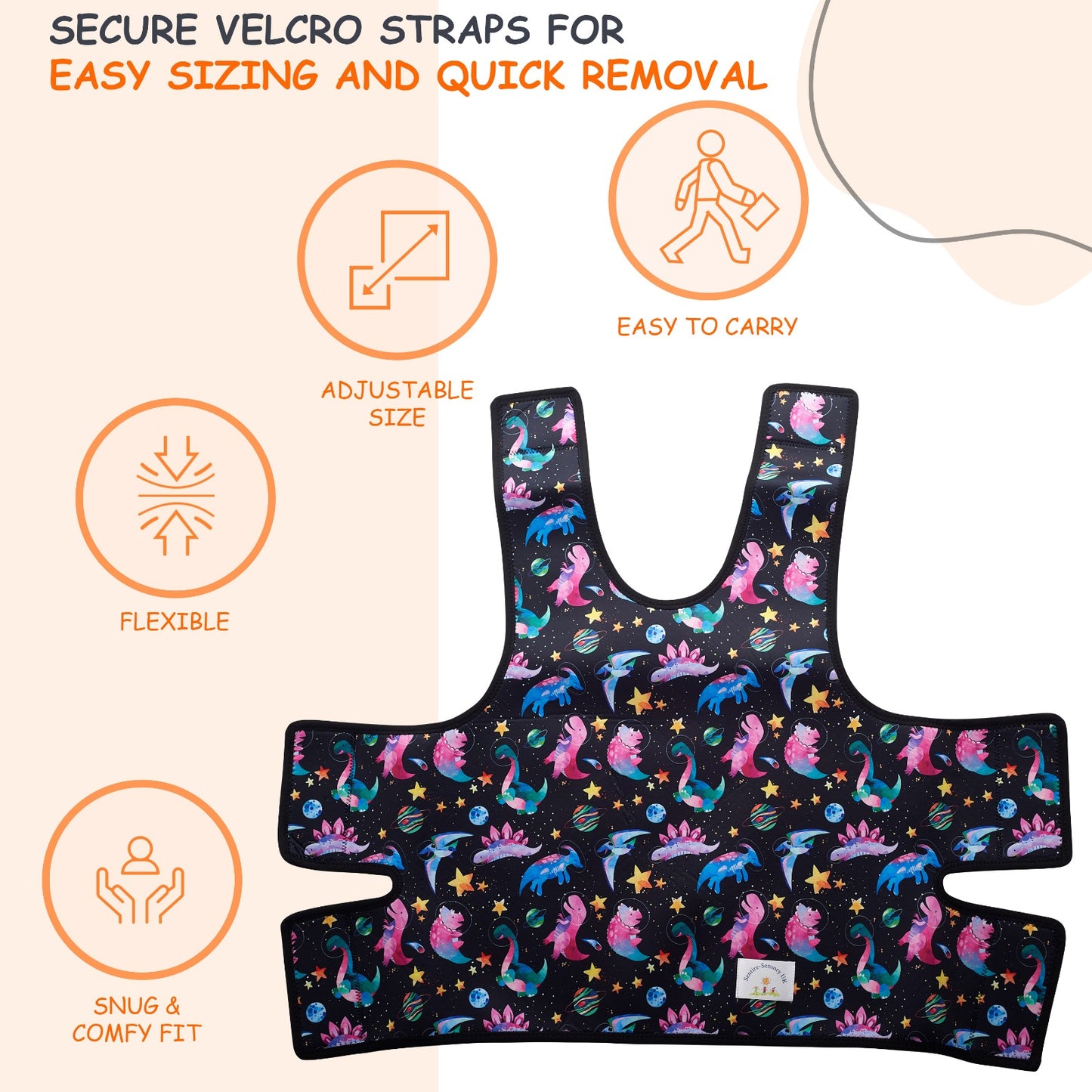 Deep Pressure Therapy Compression Vest (Just like a hug) for Integration Autism and Processing Disorder-Available in 3 sizes