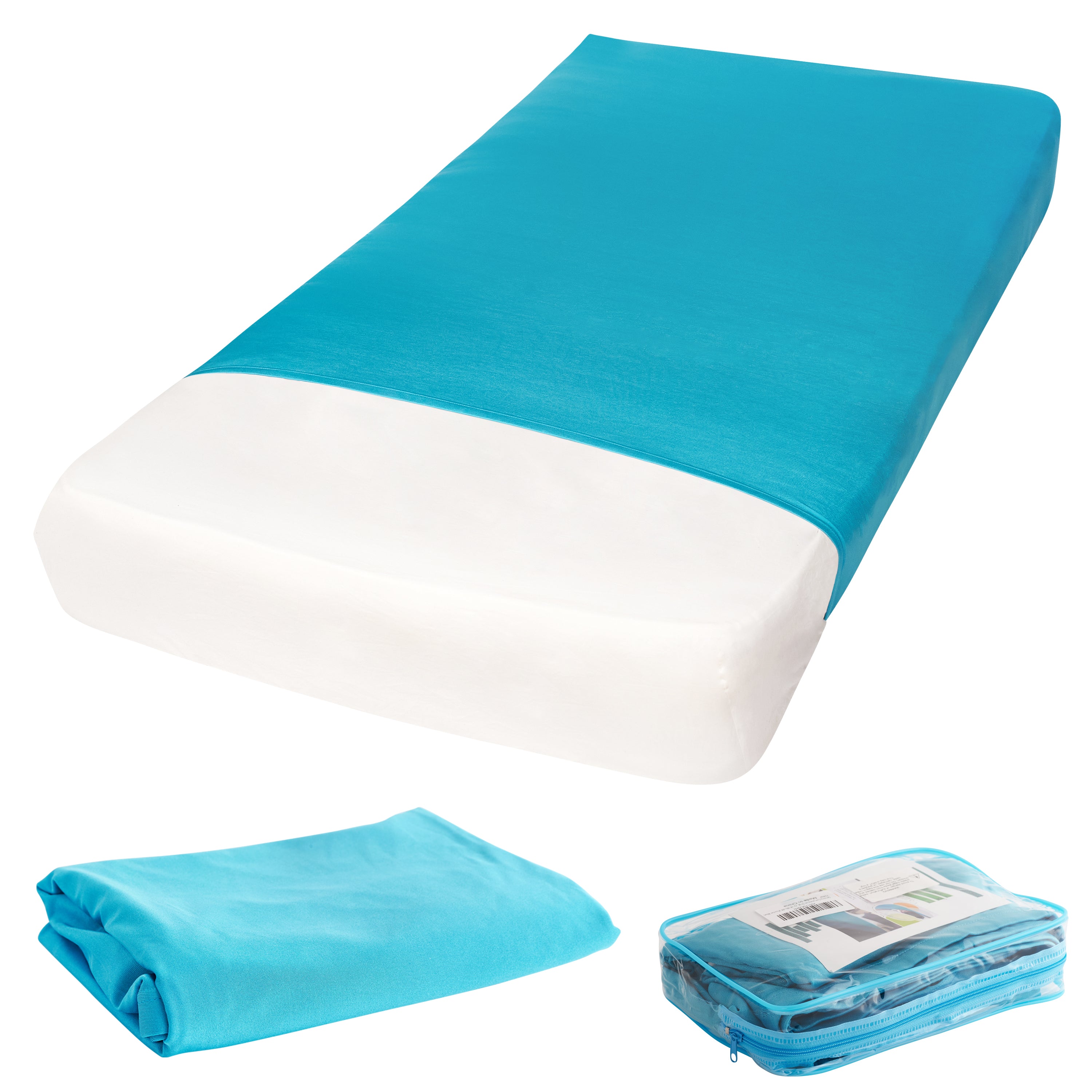 Double Bed Sensory Bed Sheet-Powder blue-Alternative to a weighted blanket