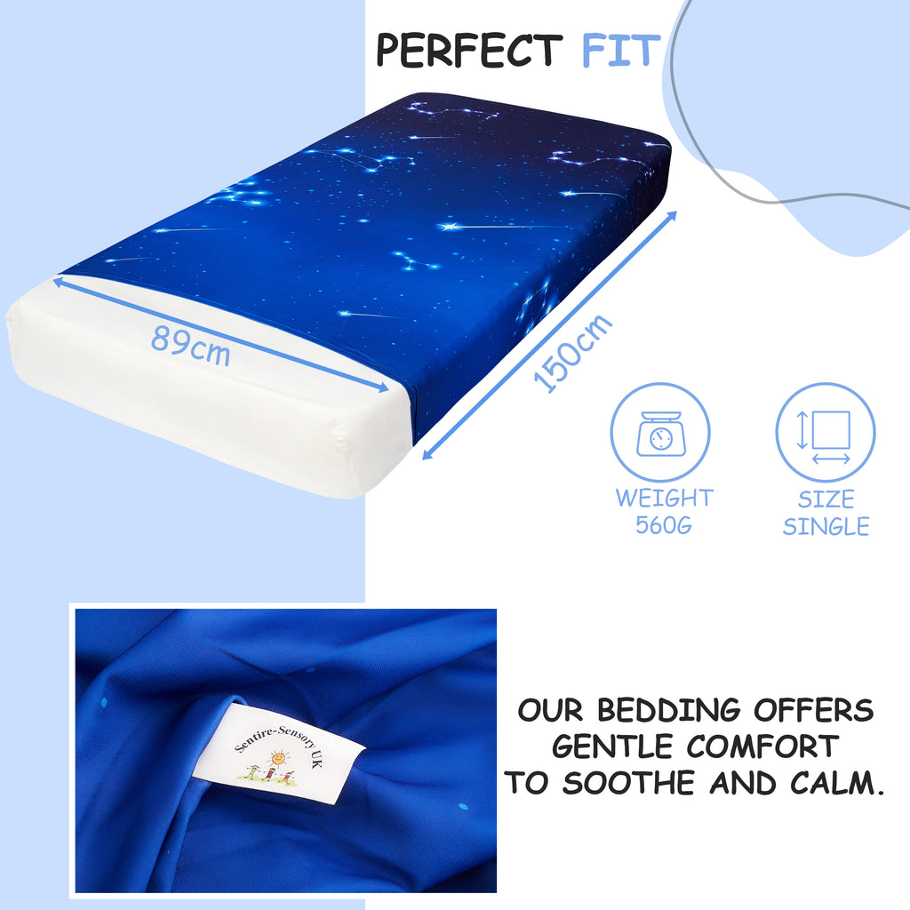 Stars Sensory Compression bed sheet-Toddler-Single-Double Size