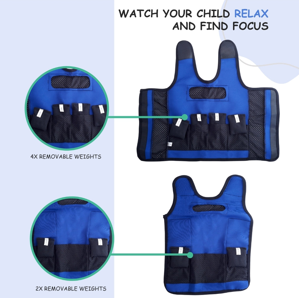 Weighted Adjustable Compression Vest-Deep Pressure for Children age 2-10+