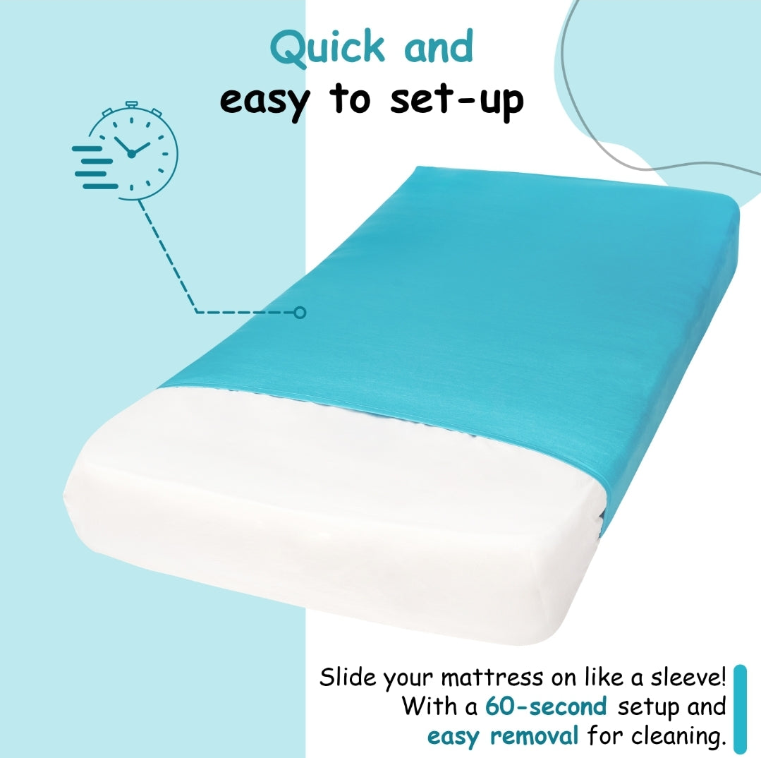 Powder Blue Single Sensory Compression Bed Sheet