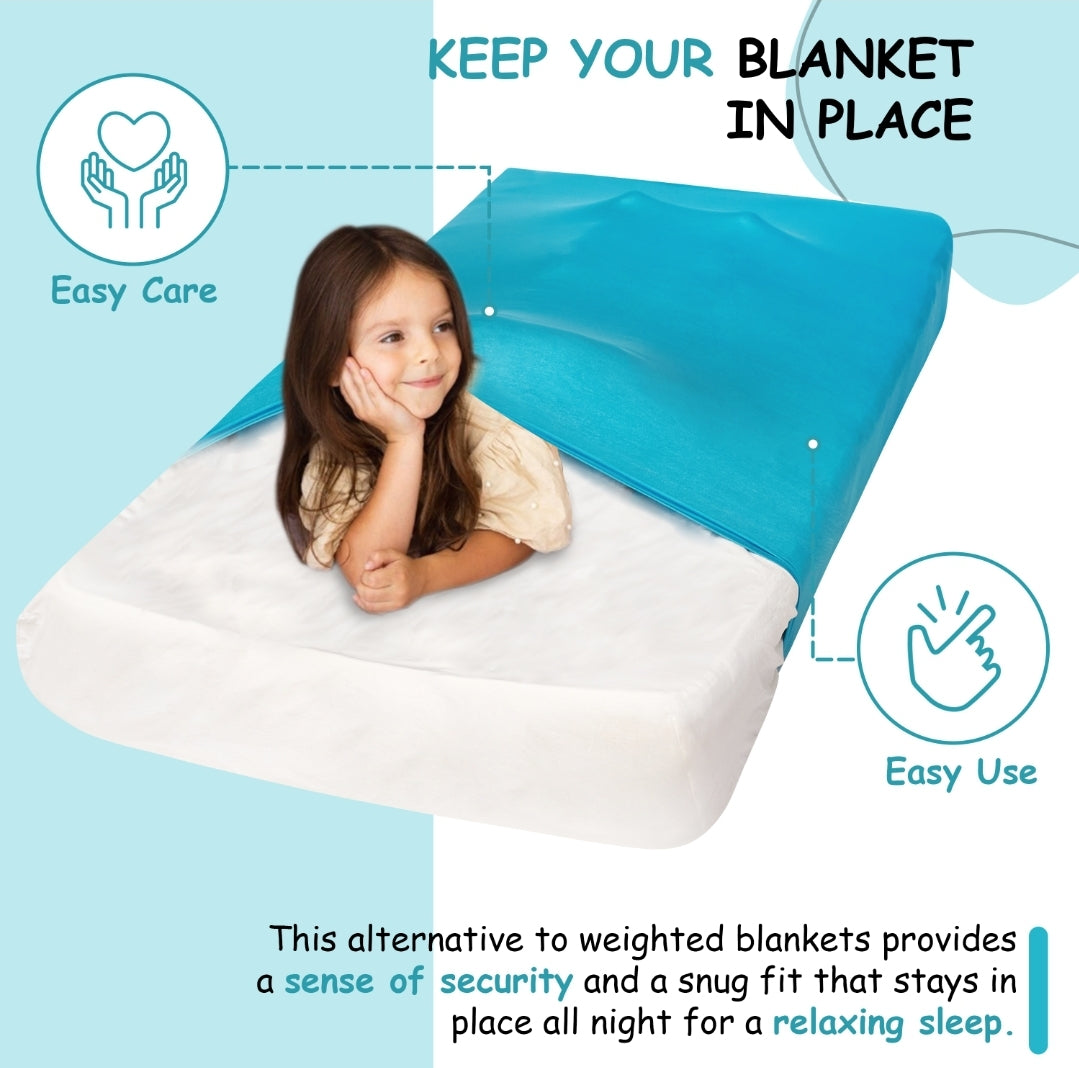 Powder Blue Single Sensory Compression Bed Sheet