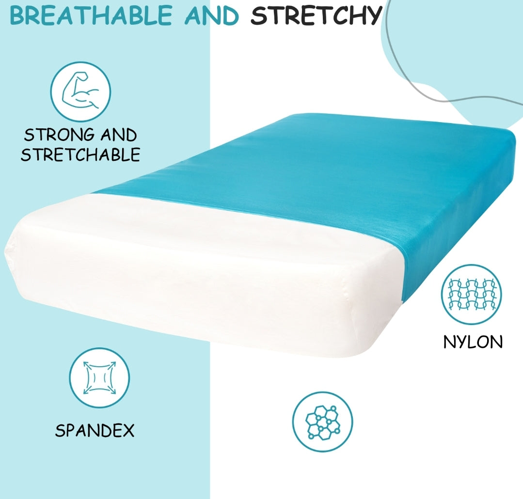 Powder Blue Single Sensory Compression Bed Sheet