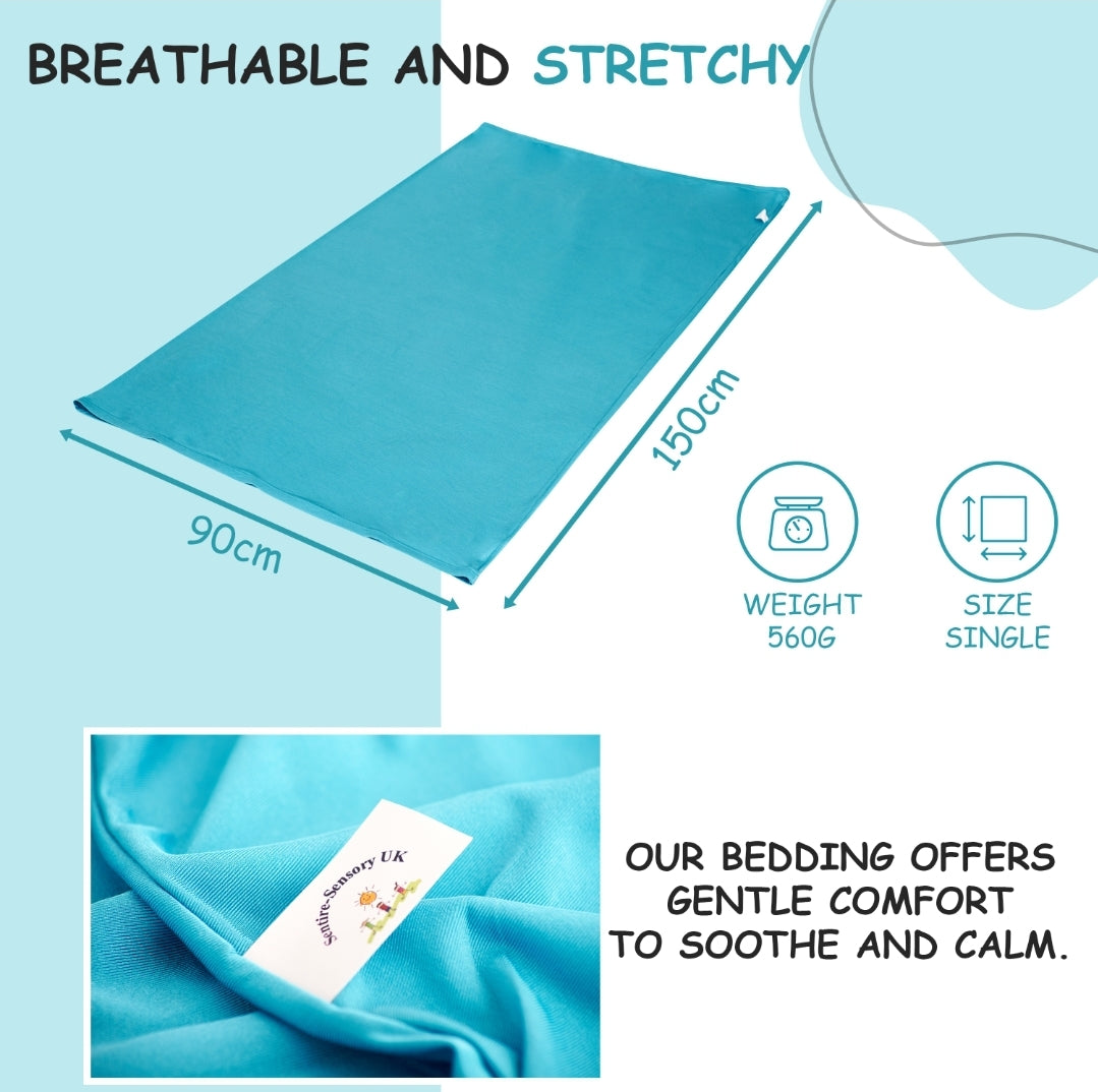 Powder Blue Single Sensory Compression Bed Sheet