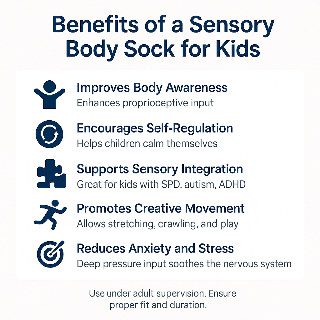 Blue Sensory Body Sack, Body Wrap, Sock, Sox 3years-Adult