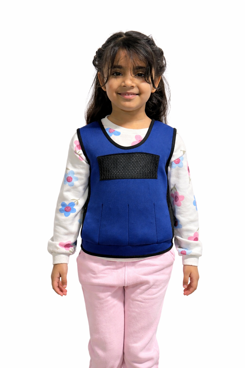 Blue Weighted Adjustable Compression Vest-Deep Pressure for Children age 2-10+