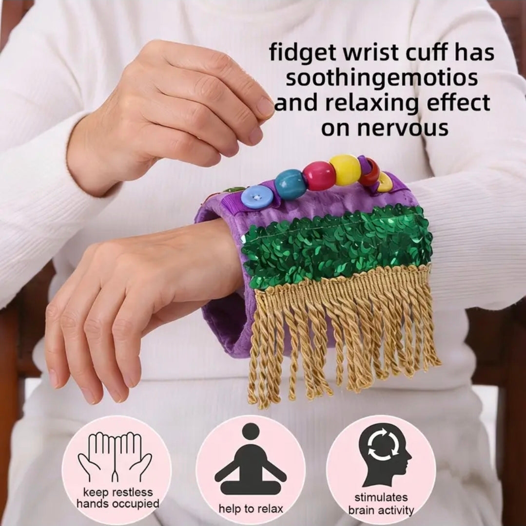 Alzheimer's Soothing Wristband, Sensory Stimulation Bracelet for Alzheimer's Patients, Colorful Bead Press Buttons to Relieve Anxiety