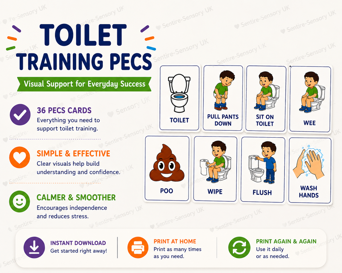 Toilet Training PECS Cards – Digital Download