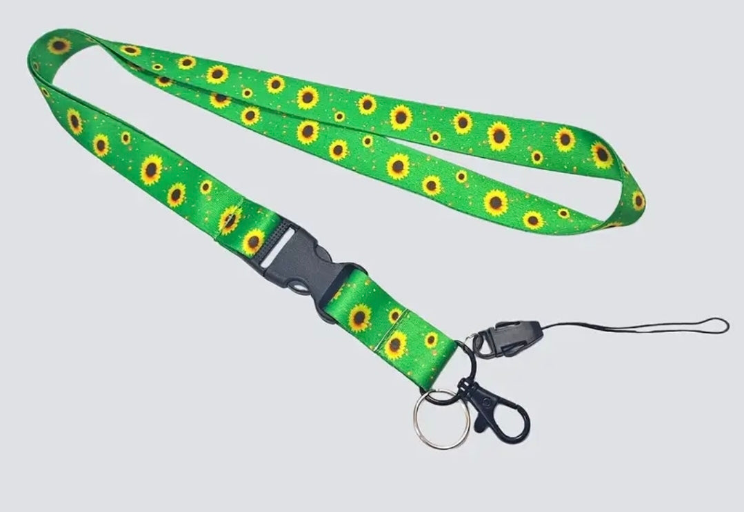 Sunflower Hidden Disability Awareness Lanyard with Safety Breakaway