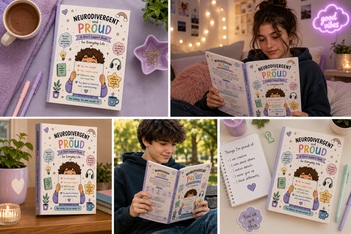 Neurodivergent Workbook & Positive Affirmation Book | Autism & ADHD Activities | Self Esteem, Feelings & Wellbeing Printable | SEND PDF