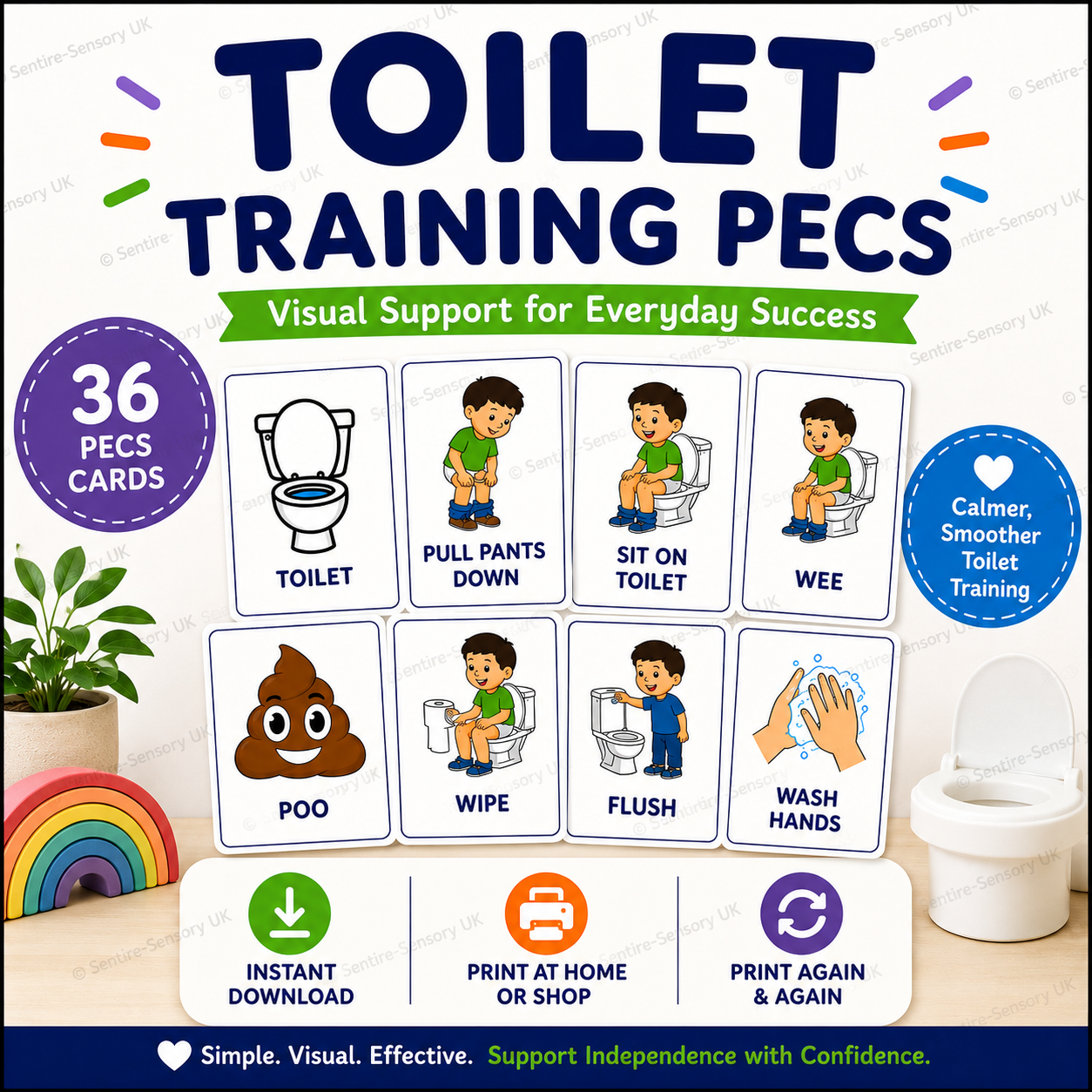 Toilet Training PECS Cards – Digital Download