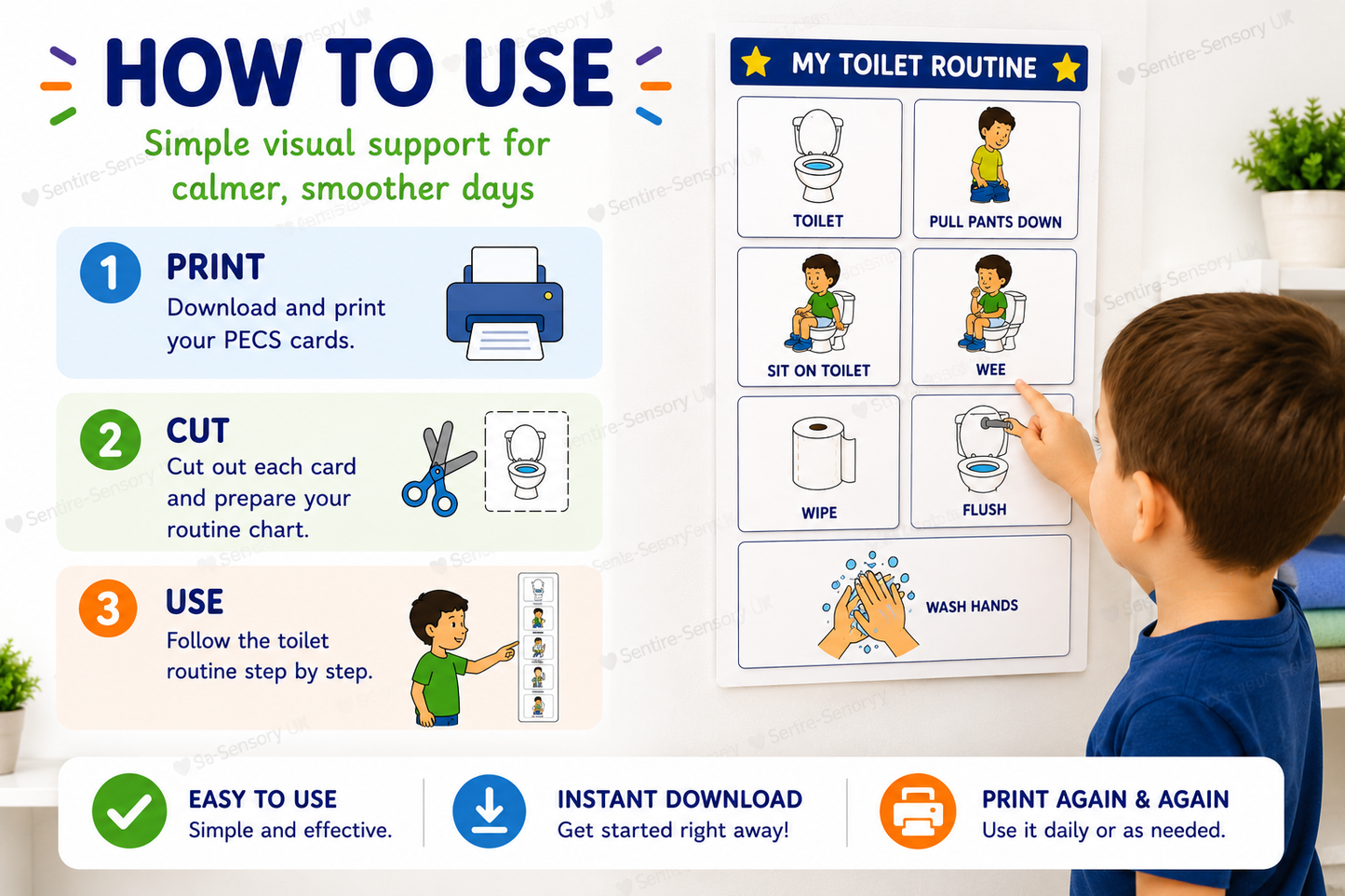 Toilet Training PECS Cards – Digital Download