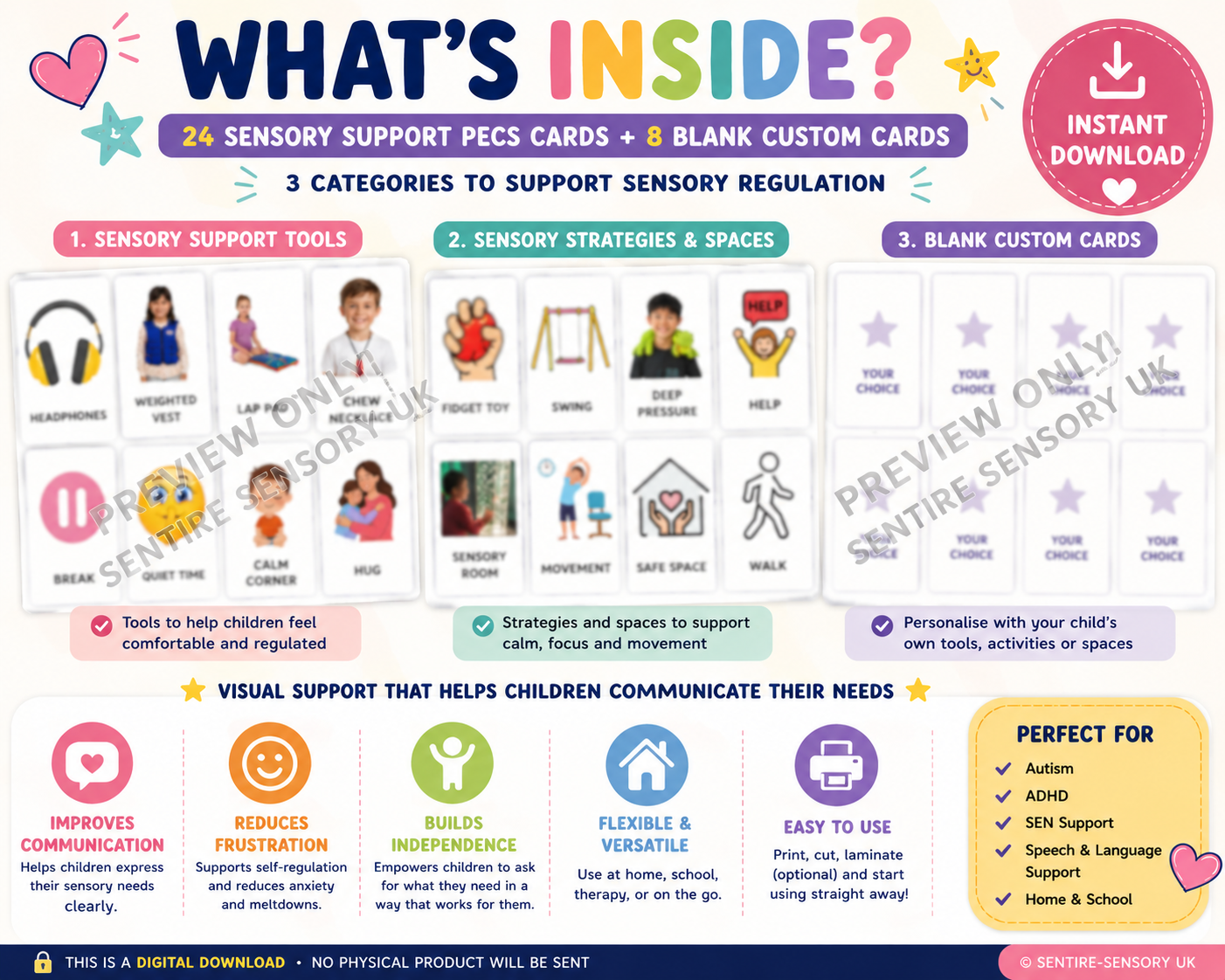 Sensory Support PECS - Digital Download