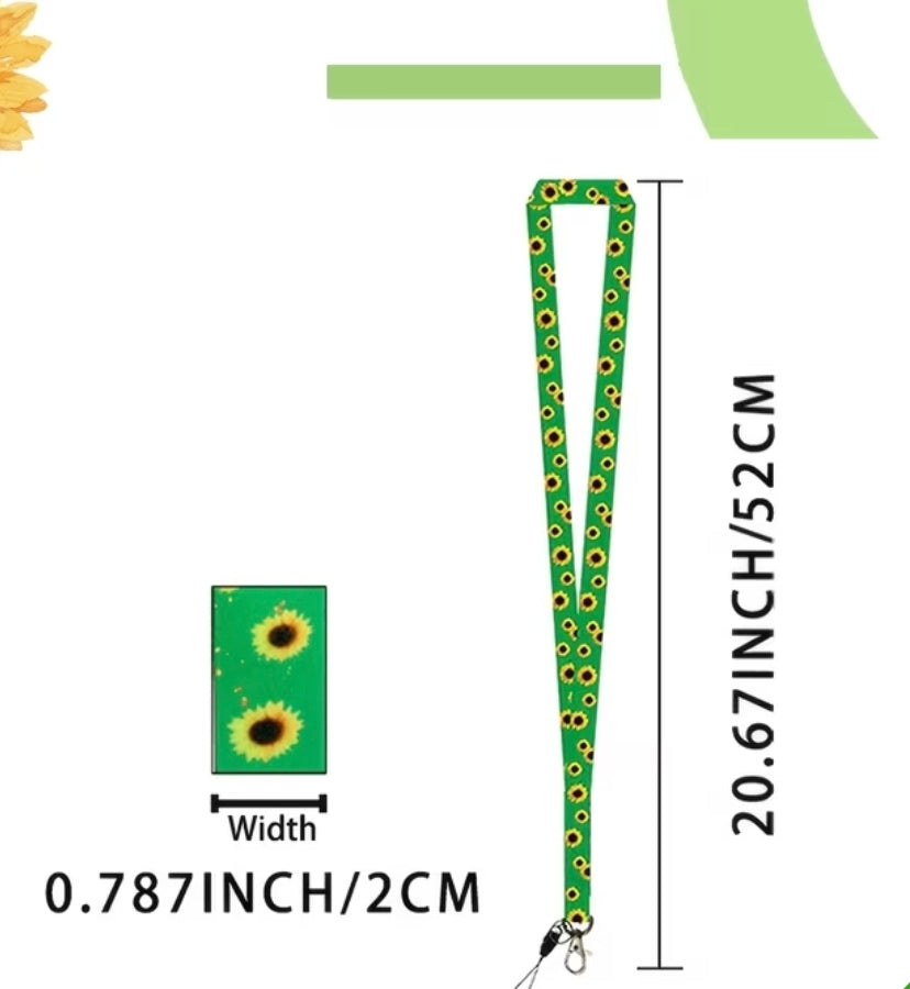 Sunflower Hidden Disability Awareness Lanyard with Safety Breakaway