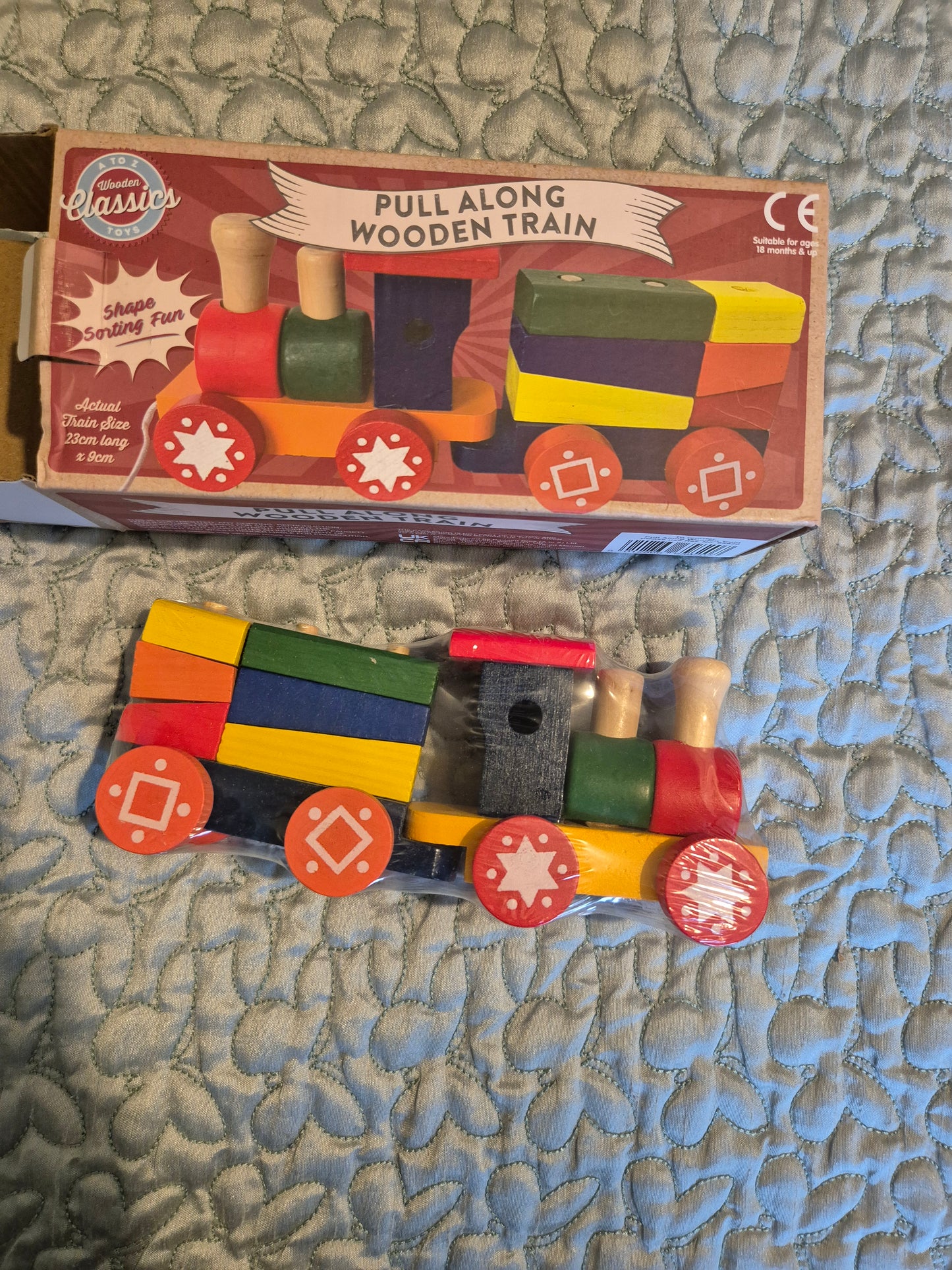 Pull Along Wooden Train And Carriage Puzzle | Sustainable Play | Eco