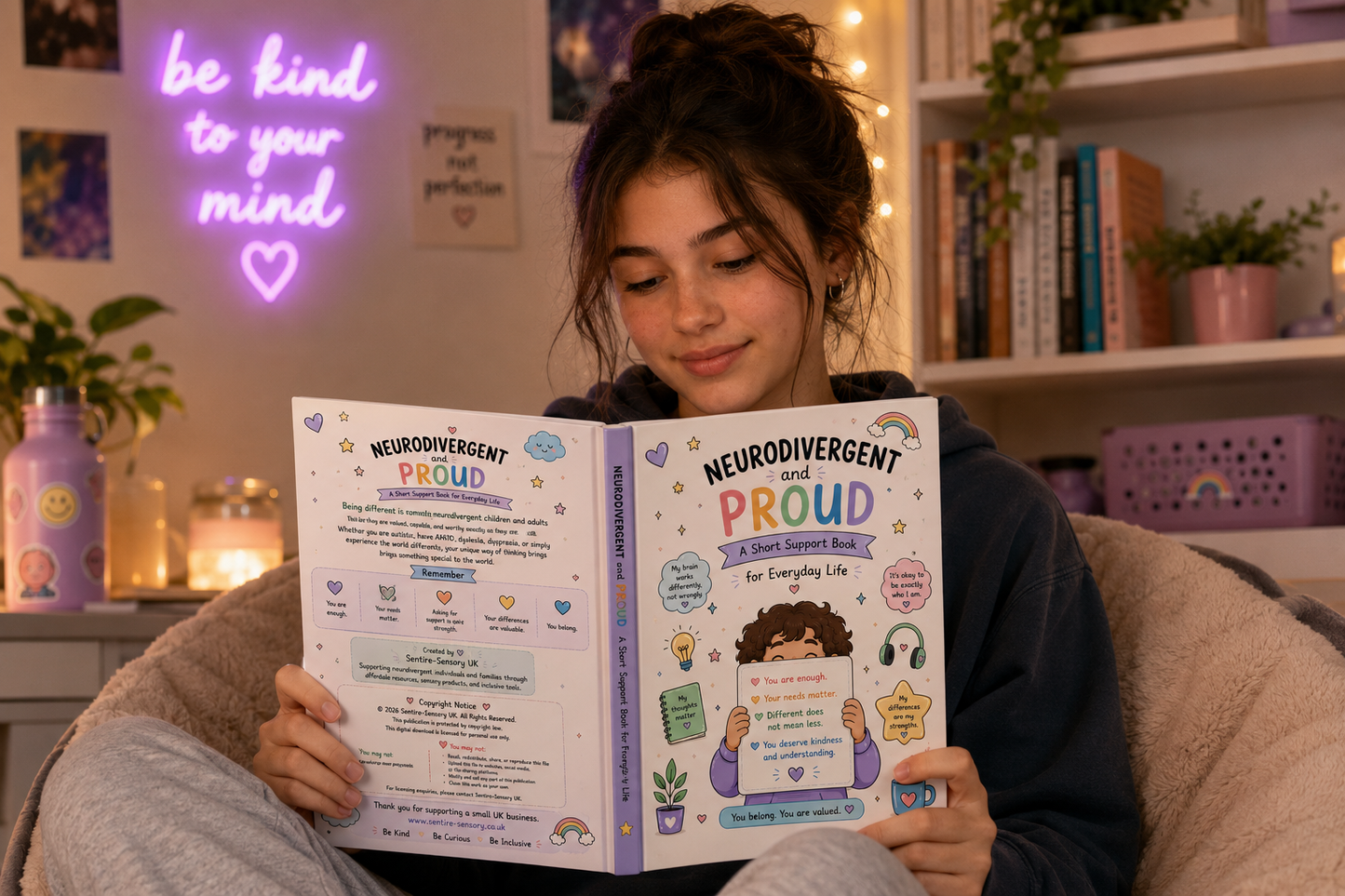 Neurodivergent Workbook & Positive Affirmation Book | Autism & ADHD Activities | Self Esteem, Feelings & Wellbeing Printable | SEND PDF