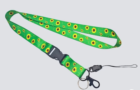 Sunflower Hidden Disability Awareness Lanyard with Safety Breakaway