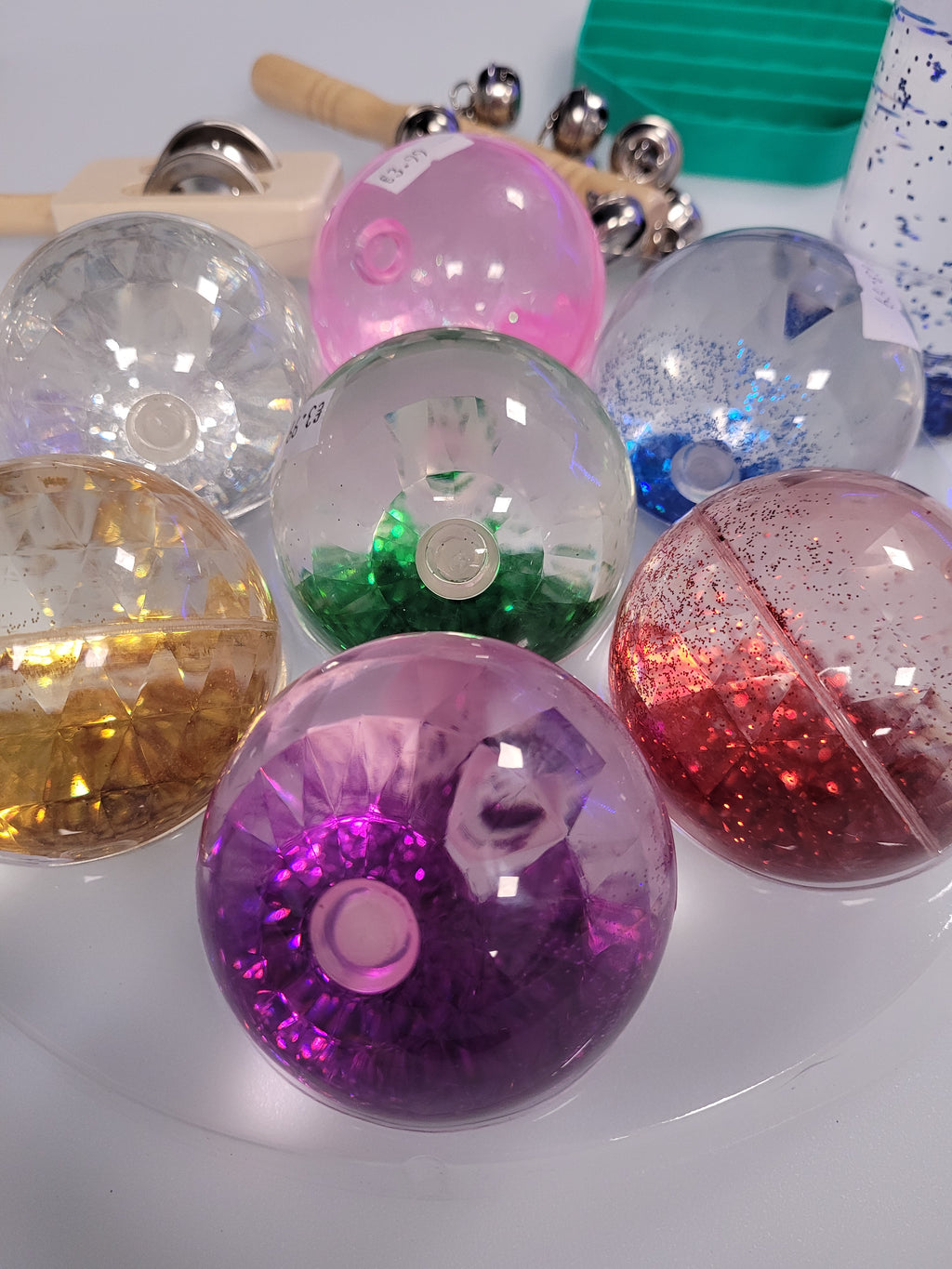 Sensory Rainbow Glitter Balls