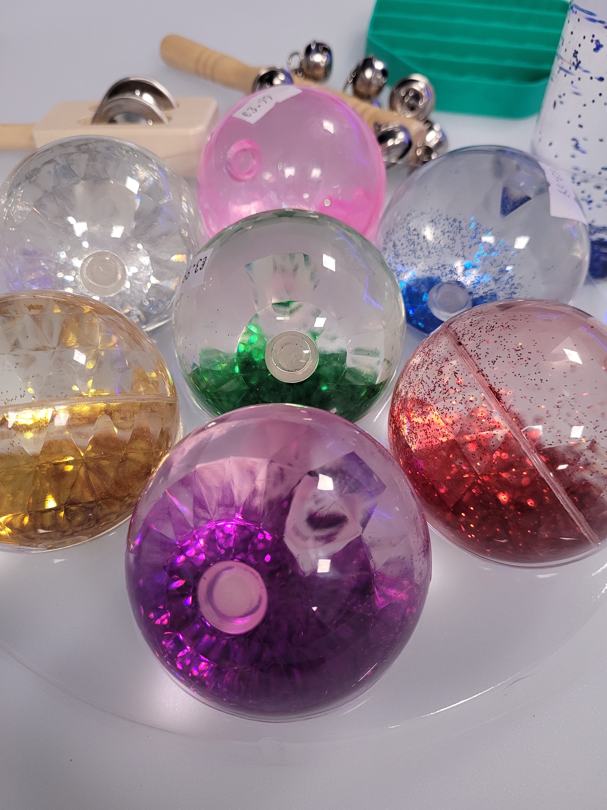 Sensory Rainbow Glitter Balls