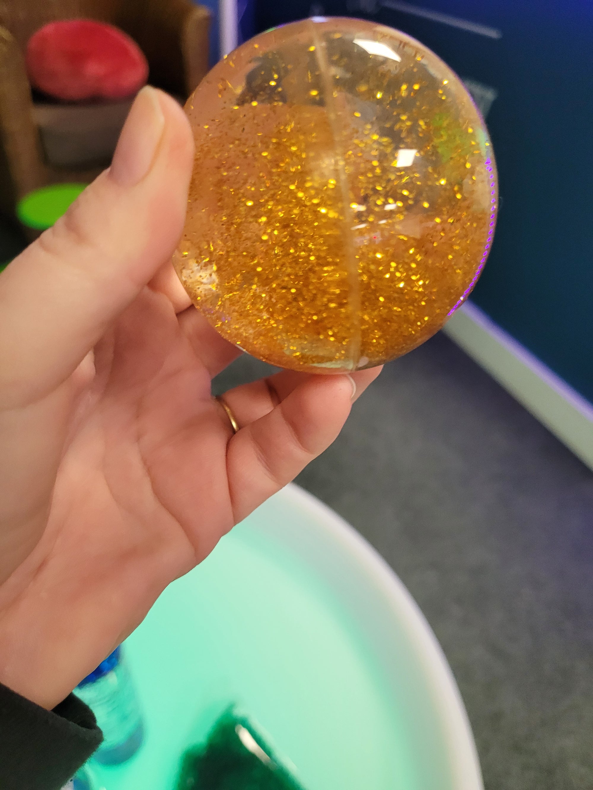 Sensory Rainbow Glitter Balls