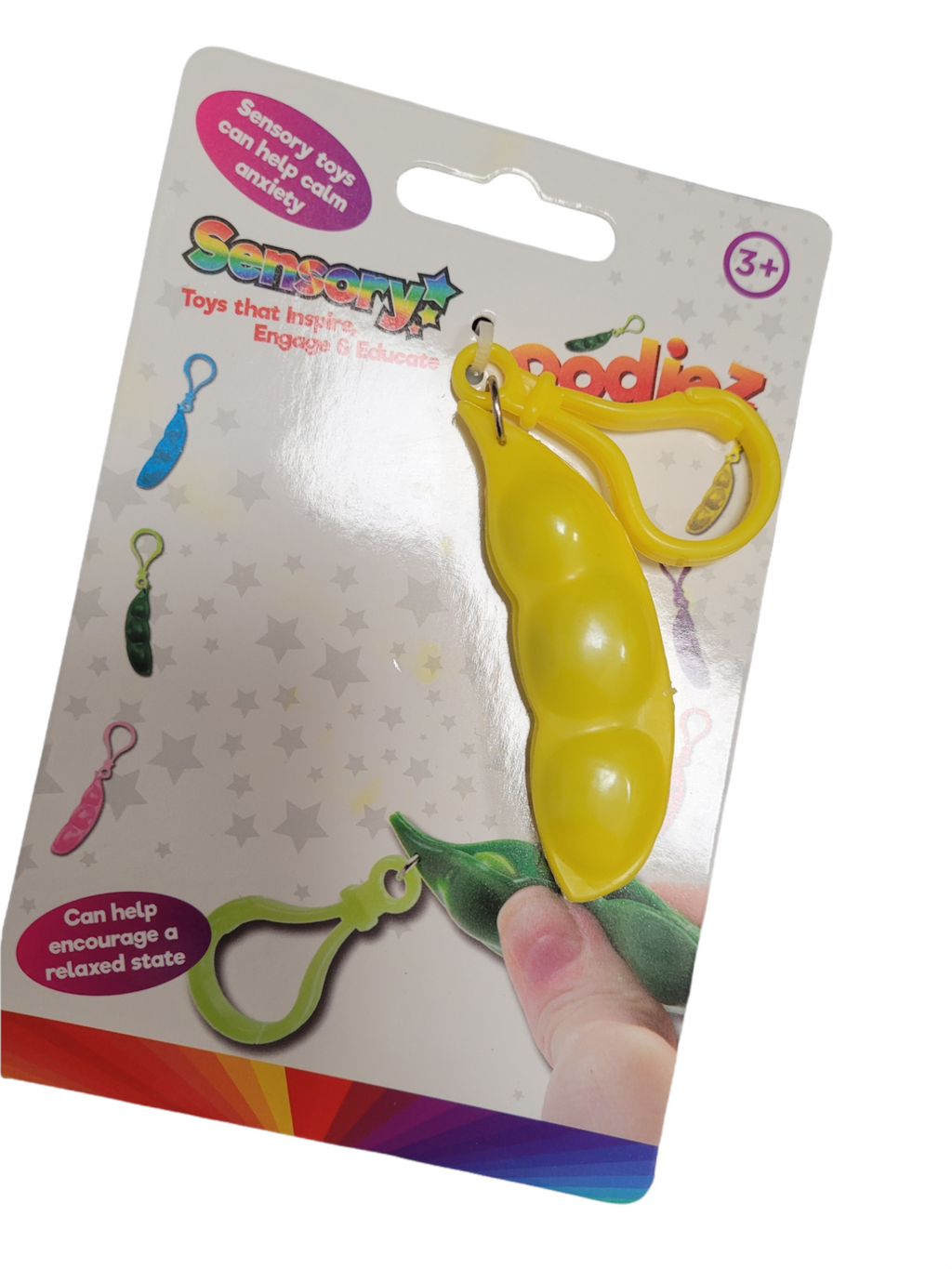 POD PEA POP SENSORY TOY WITH CLIP