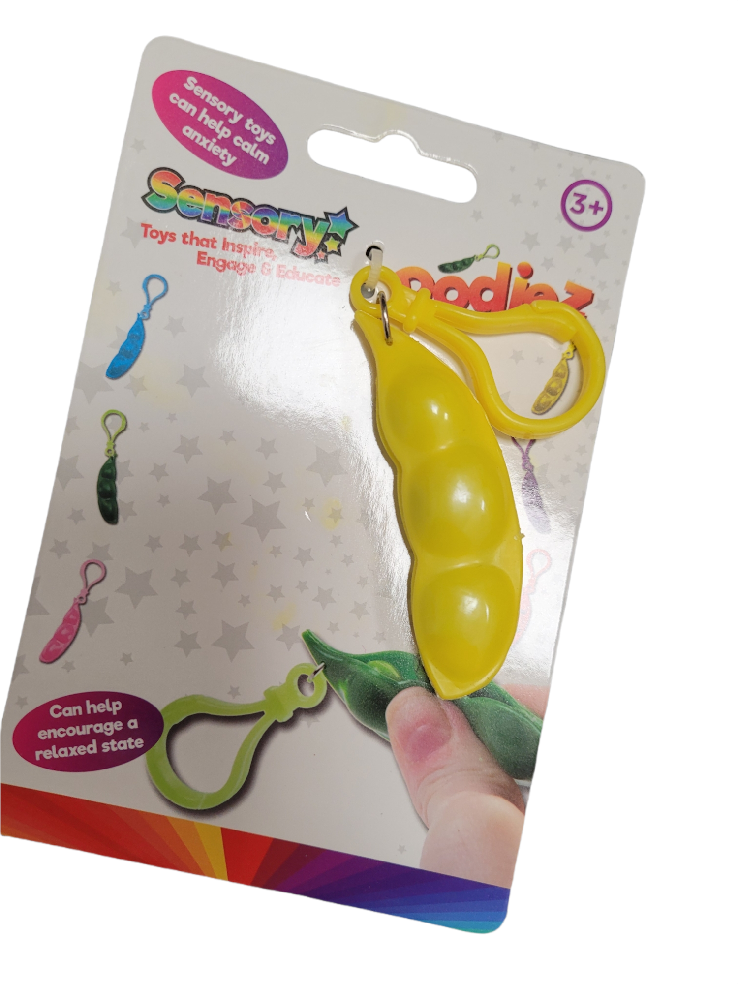 POD PEA POP SENSORY TOY WITH CLIP