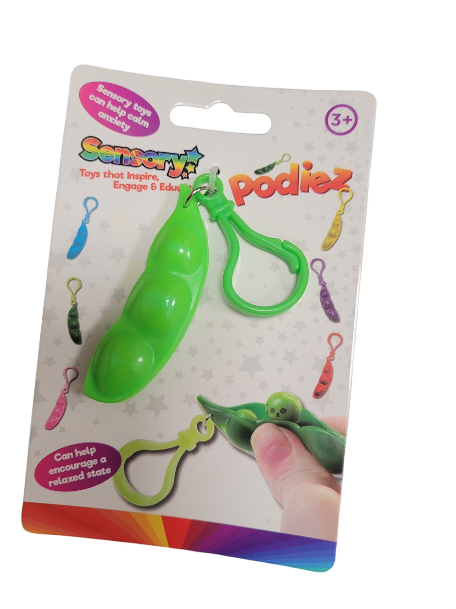 POD PEA POP SENSORY TOY WITH CLIP