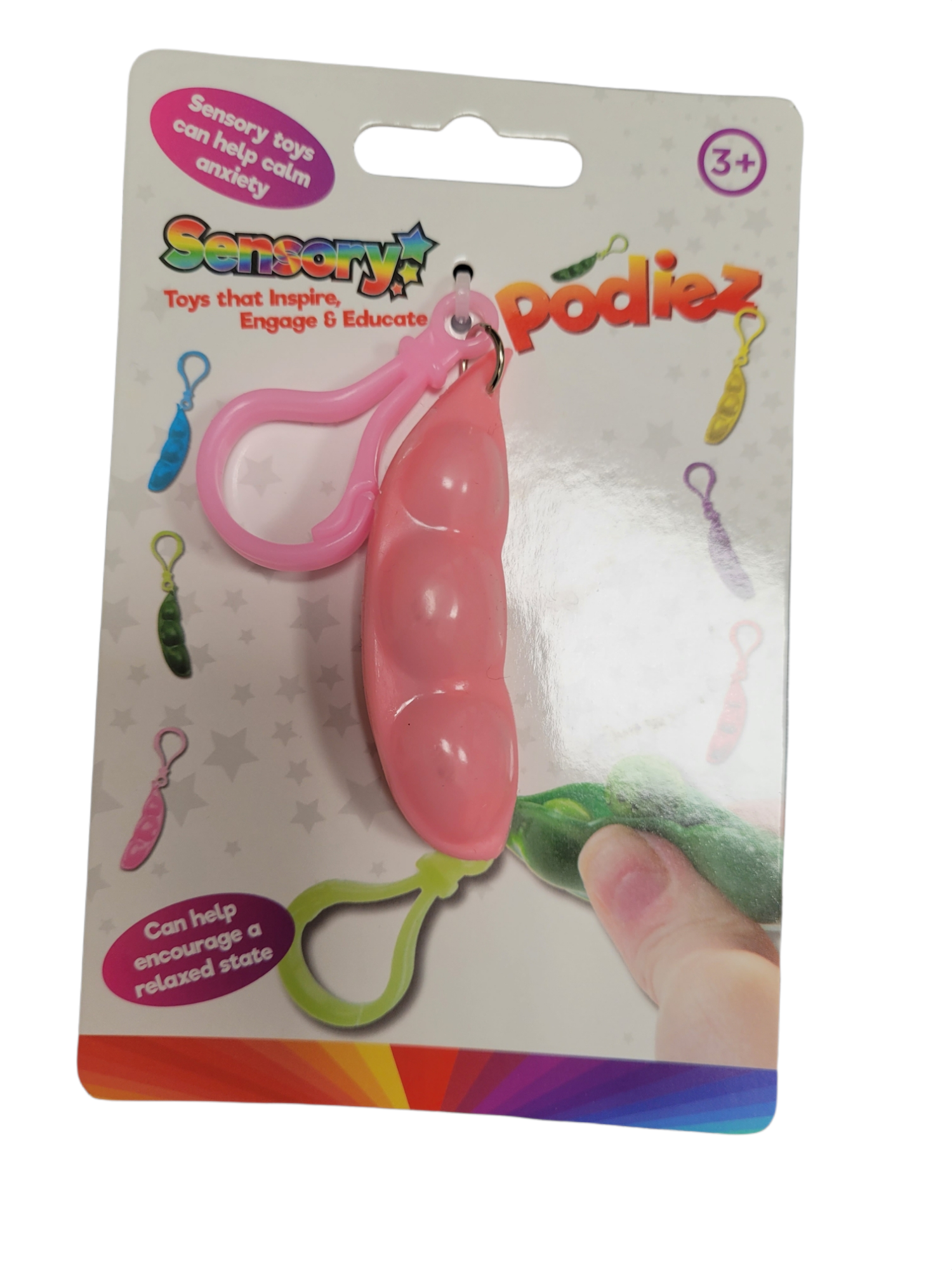POD PEA POP SENSORY TOY WITH CLIP