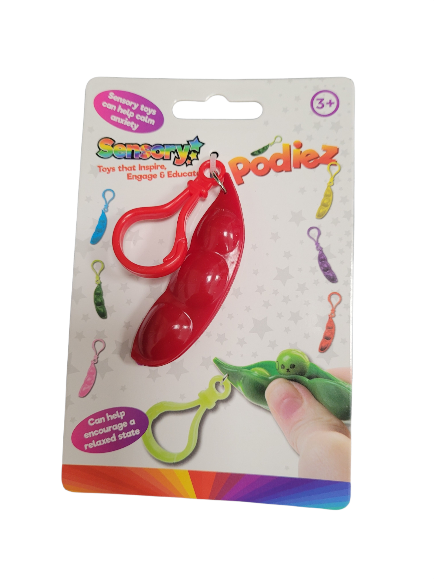 POD PEA POP SENSORY TOY WITH CLIP