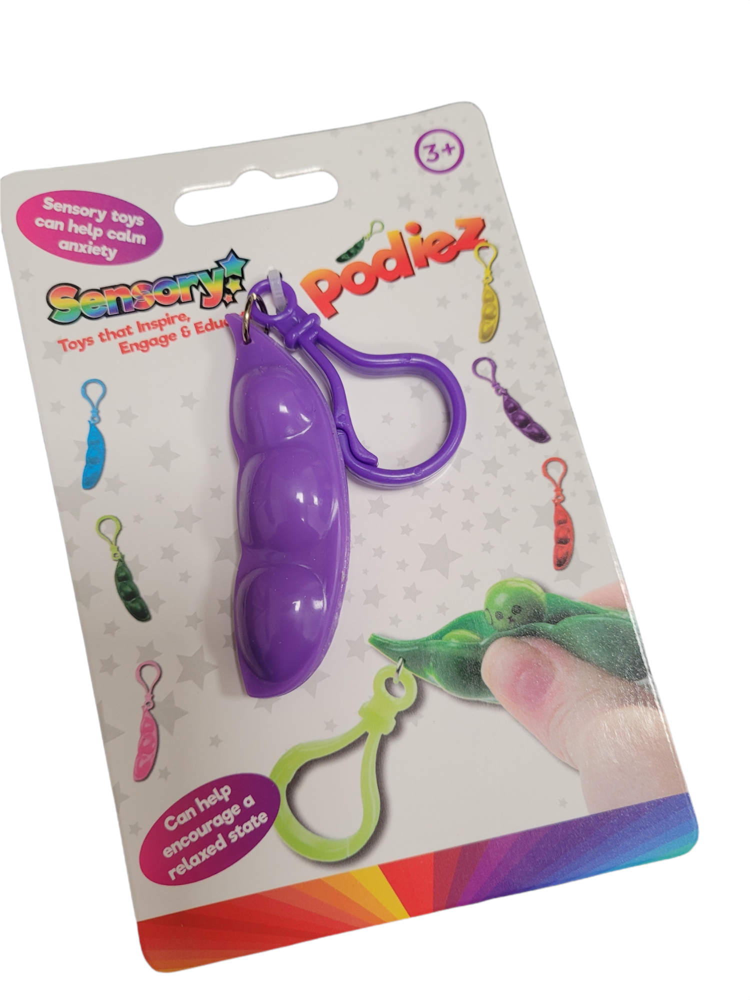 POD PEA POP SENSORY TOY WITH CLIP