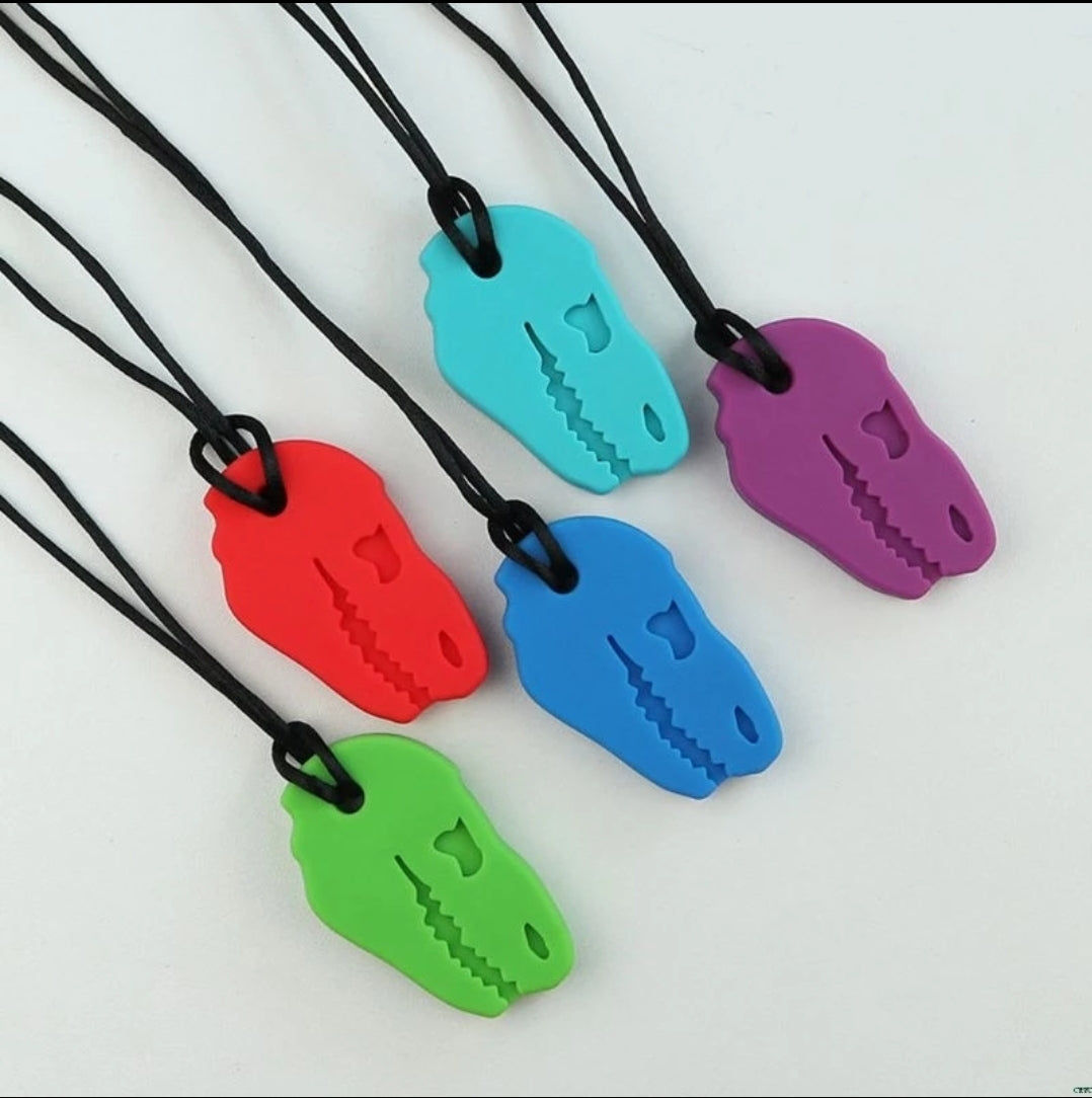 Dino Sensory Silicone Chew Necklace