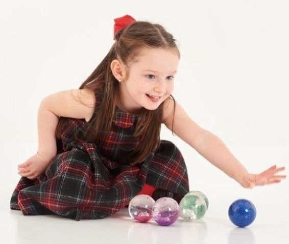Sensory Rainbow Glitter Balls