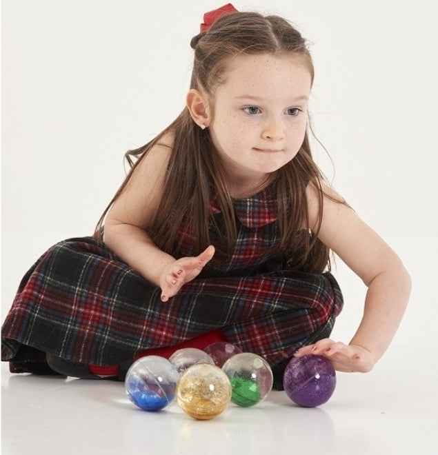 Sensory Rainbow Glitter Balls