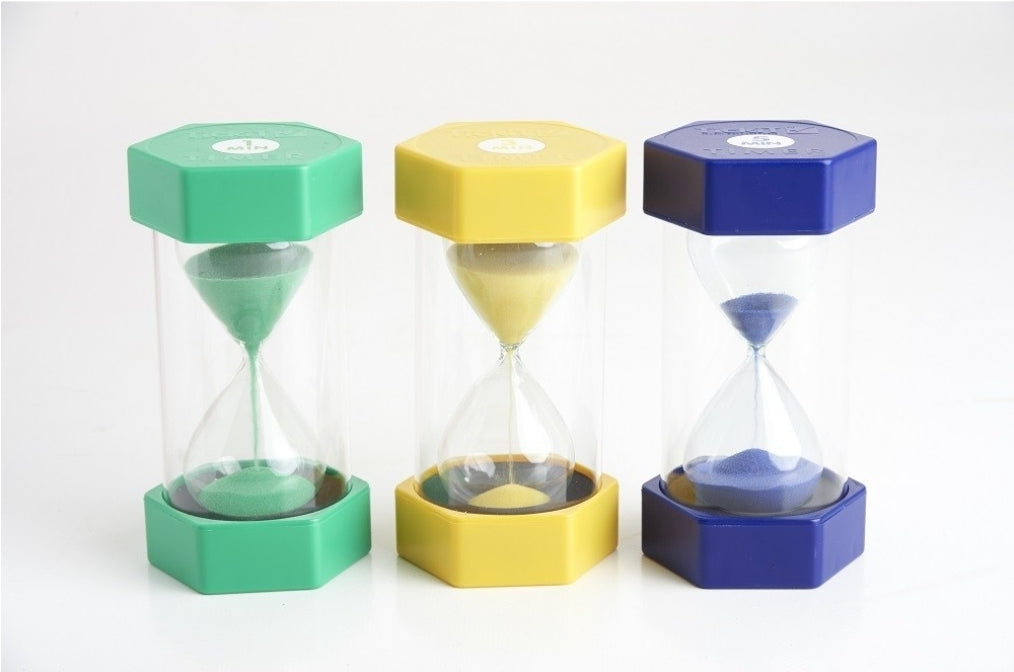 Mega Sand Timers 1, 3 and 5 minutes – Sentire-Sensory UK-The Sensory ...