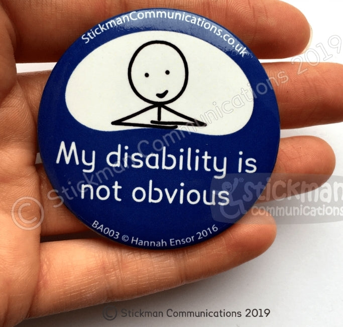 My disability is not obvious badge