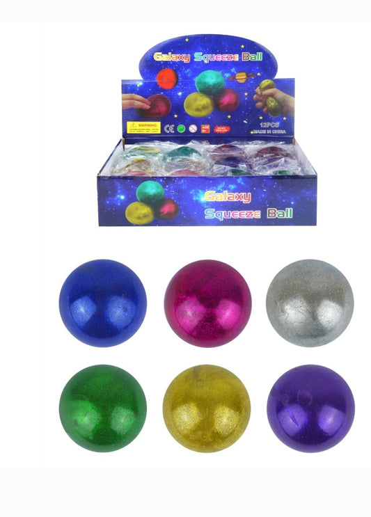 Squeeze Ball Galaxy Glitter Stress