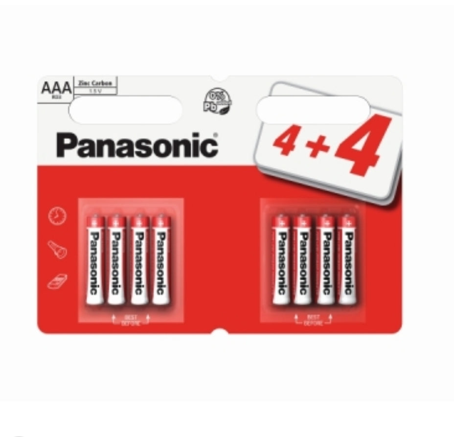 PANASONIC AAA BATTERIES 8 PACK