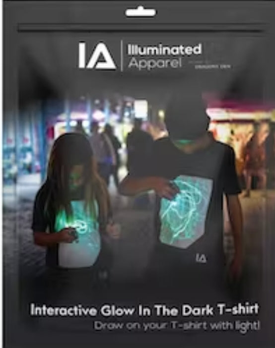 Kids Interactive Glow T-Shirt - Black