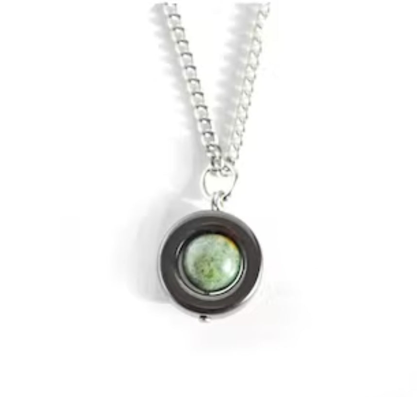 Bloodstone Gemstone Fidget Necklace